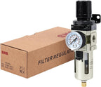 SNS Compressed Air Filter Regulator Piggyback Combo 3/8''NPT- Poly Bowl - Image 5