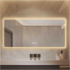 Bathroom Mirror with LED Lights，Smart Illuminated LED Bathroom by ZXCASDF