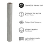 PATIKIL 40" L x 10" W Woven Wire Mesh, 200 Mesh 316L Stainless Steel Air Vent - Image 3