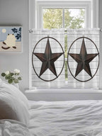 Vintage Farm Western Star Window Valance Curtains, 2 Panel - Image 5