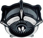 Motorcycle Air Filter Turbine Intake Cleaner Kit Cnc Cut Chrome - Image 3