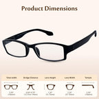 TruVision OTC Reading Glasses, Comfort Spring Hinges for Men and Women