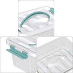 Zopnny 7 Quart Small Clear Storage Latch Box