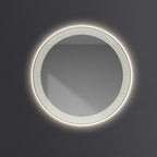Bathroom Mirror with LED Lights, Wall Mirror with Touch Sensor, Round Mirror by YUGXTH