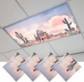 Fluorescent Light Covers for Drop Ceiling Watercolor Running Horse Cactus by Unknown