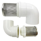 DN20 inch stainless steel filter cover connected to 90 degree elbow 3/4" PVC by Cotonlake