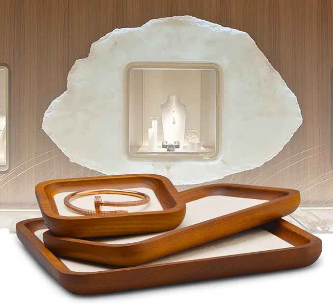 Solid Wood Jewelry Display Flat Tray