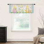 Easter Sheer Valances for Windows 60"x18", Light Filtering Kitchen Curtains - Image 9