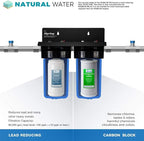 iSpring WGB21B-PB+AHPF12MNPT16X2 2-Stage Whole House Water Filtration System w/ - Image 3