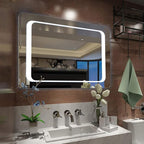 LED Bathroom Mirror with Lights Sensor Switch Bathroom Mirror with Demister Pad - Image 9