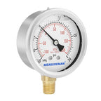MEASUREMAN 2-1/2" dial, Glycerin Filled, Stainless Steel case, Brass Inside - Image 6