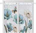 Blue Tulips Living Room Curtains 84 Inch Length, Window Curtains Tab Top by Unknown