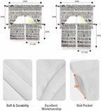 Farmhouse Swag Kitchen Curtains Valance and Tier Set, Rod Pocket Short Curtain - Image 6