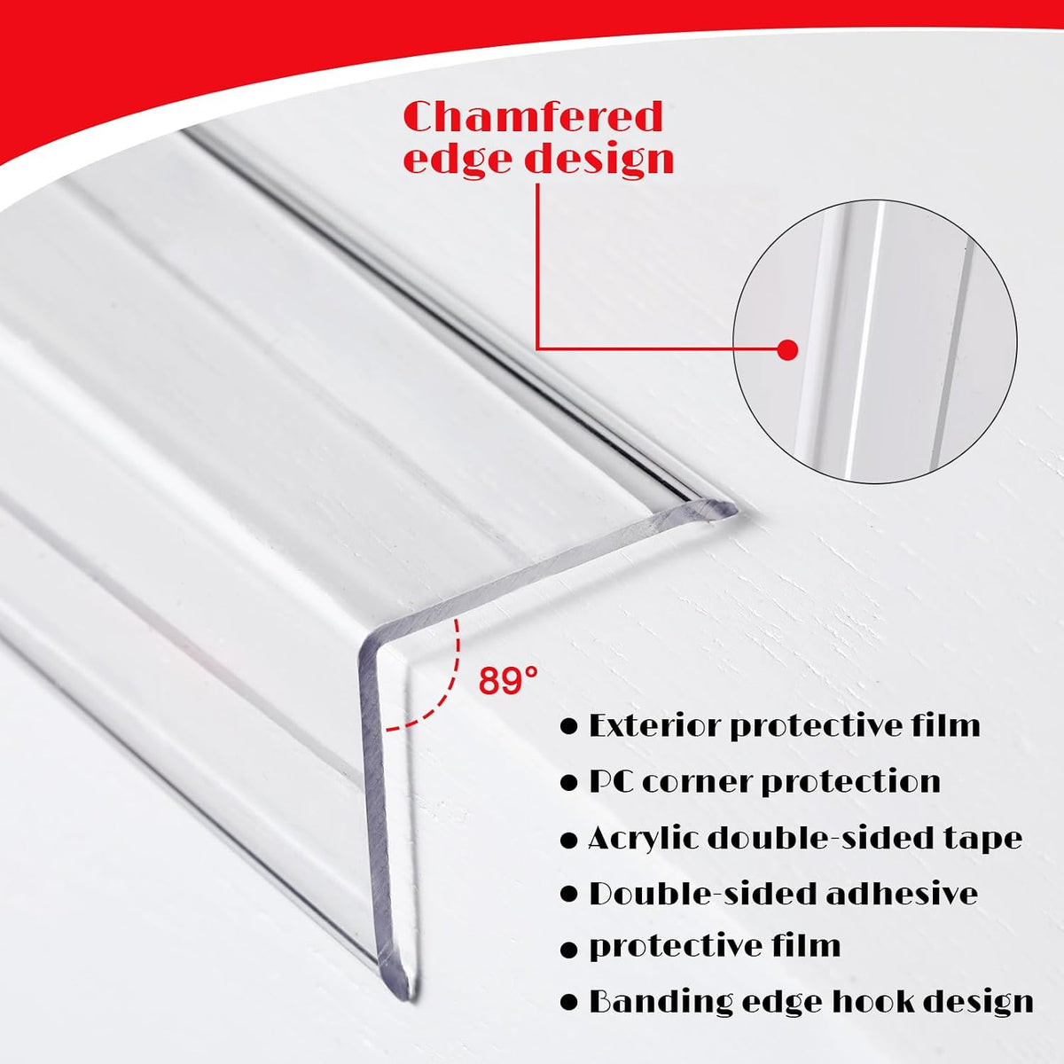 10 Pcs Wall Corner Protector, Clear Self-Adhesive Corner Protectors