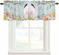 Easter Bunny Curtain Valances for Windows, Kitchen Valance Window Treatment by Unknown
