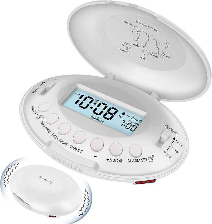 DreamSky Vibrating Alarm Clock for Heavy Sleepers