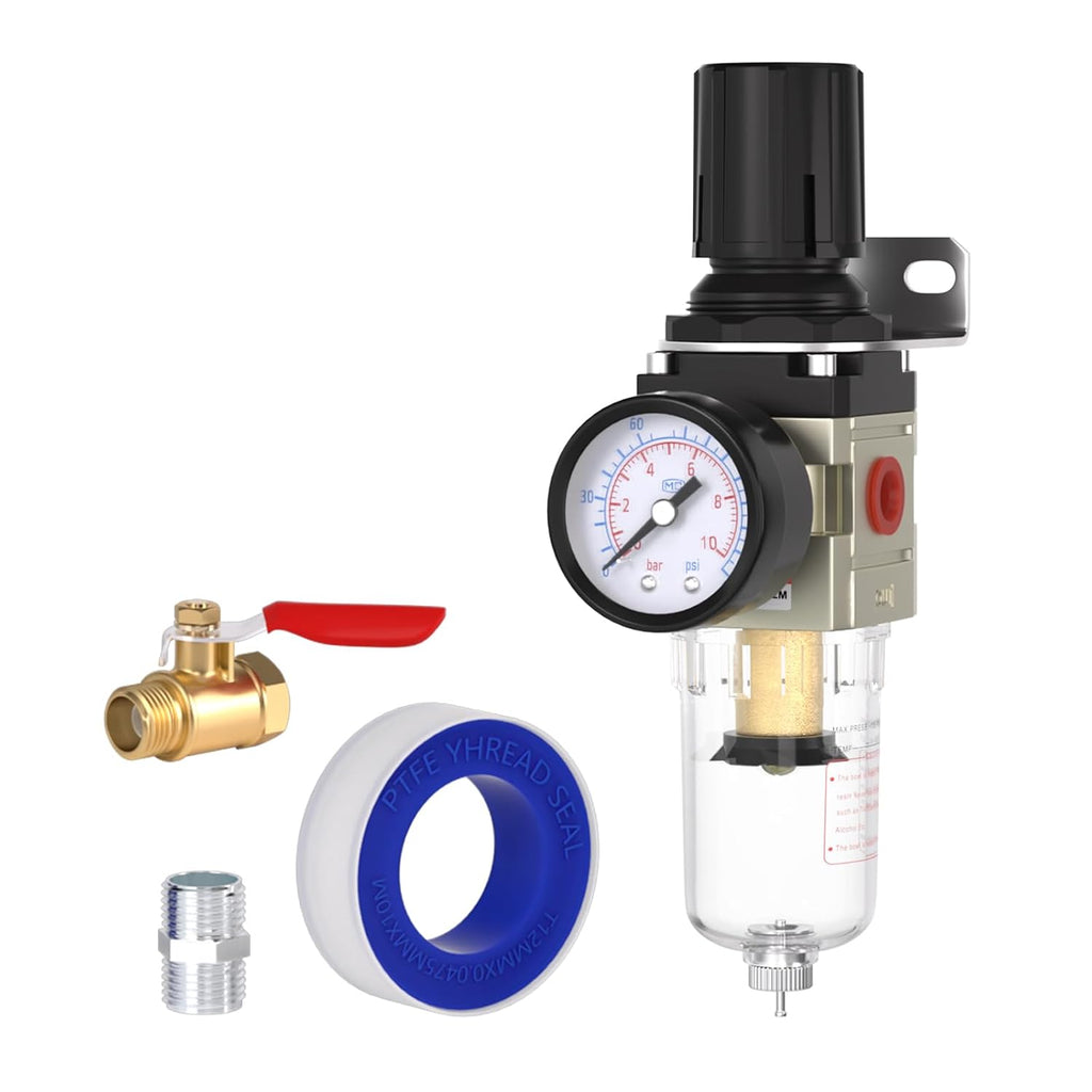 1/4" NPT Air Compressor Filter & Pressure Regulator Combo AW2000-02M
