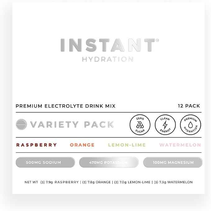 Instant Hydration Electrolytes Powder Packets