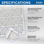 18x24x4 MERV 10 4" Inch Pleated Air Filters By Glasfloss. Box of 3. Actual - Image 3