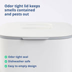 Blue Ginkgo Kitchen Compost Bin – Filter-Free, Odor-Tight Countertop Food Waste - Image 4