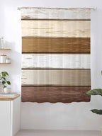 Sheer Curtains 72 Inches Long, Vintage Geometric Brown Semi Sheer Curtains - Image 2