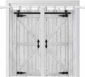 Farmhouse Wood Grain Bathroom Curtains 63 Inch Length, Window Curtains Tab Top by Unknown