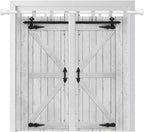 Farmhouse Wood Grain Bathroom Curtains 63 Inch Length, Window Curtains Tab Top by Unknown