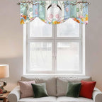 Easter Tie Up Valance Curtains for Windows, Kitchen Curtains Window Shades - Image 3