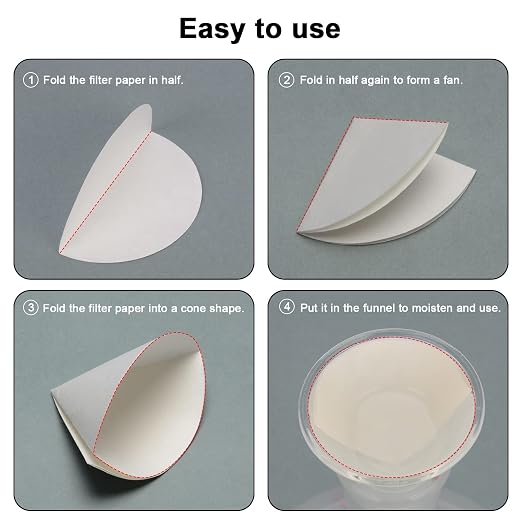 StonyLab Quantitative Filter Paper Circles, 150mm Diameter Cellulose Filter - Image 4