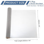 uxcell 150 Mesh 79" x 16" Woven Wire Mesh, 304 Stainless Steel Air Vent Filter - Image 2