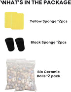Wonderfactory 2 Pack G1 Filter Media Replacement, Sponge Ceramic Rings Bio - Image 4