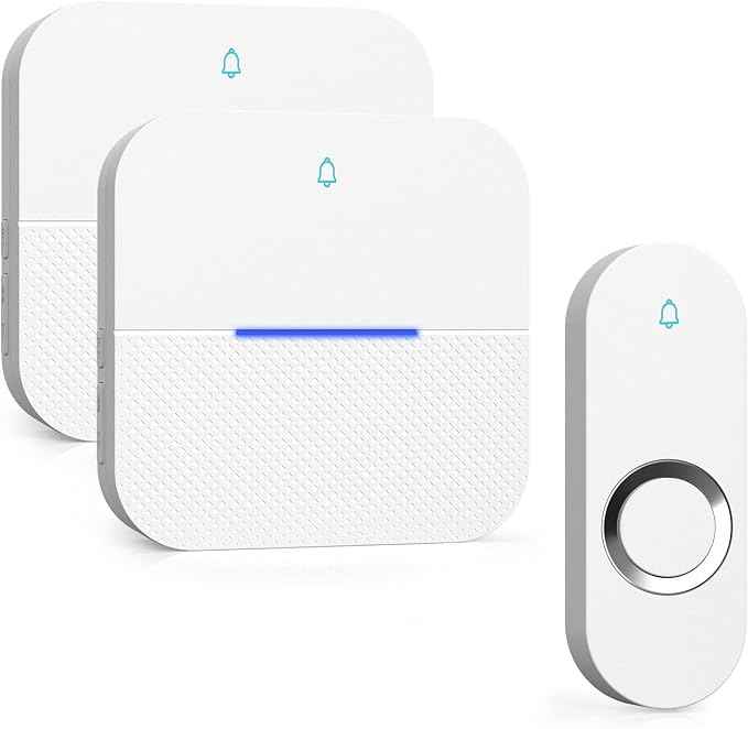 AIDA Lighted Wireless Doorbell for Home, Waterproof Battery Doorbell 1