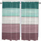 Retro Farm Woodcuts Texture Window Valance Curtains, 2 Panel - Image 9