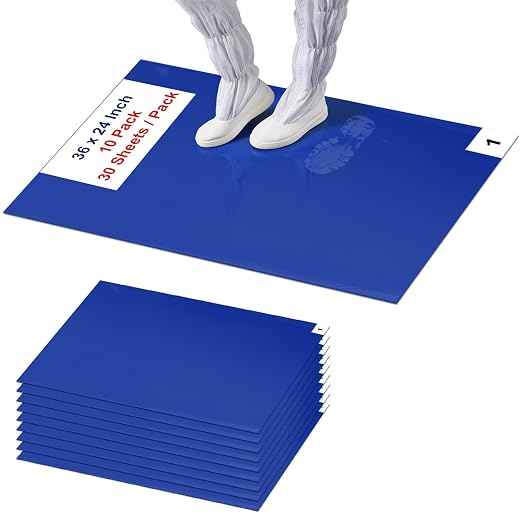 Sticky Mat Tacky Adhesive Pads 300 Sheets, 30 Sheets/Pack, Thickened Cleaning