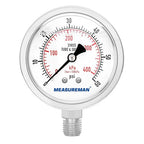 MEASUREMAN Fully Stainless Steel Hydraulic Glycerin Filled Pressure Gauge by MEASUREMAN