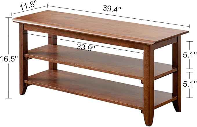 XKZG Storage Bench Wooden Shoe Rack Bench Rustic Solid Wood Entryway Bench
