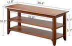 XKZG Storage Bench Wooden Shoe Rack Bench Rustic Solid Wood Entryway Bench