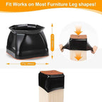 CHUNZEXI 24 Pack Square Chair Leg Floor Protectors