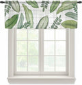 Summer Palm Leaf Sheer Valance Curtains by Houseown