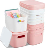 Hoolerry 8 Pieces Colorful Storage Bins