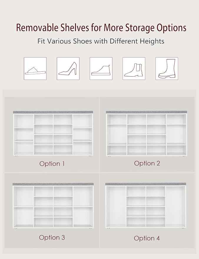 DINZI LVJ Shoe Storage Bench