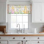 Easter Sheer Valances for Windows 42"x18", Light Filtering Kitchen Curtains - Image 3