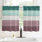 Retro Farm Woodcuts Texture Window Valance Curtains, 2 Panel - Image 4