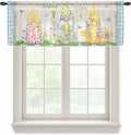 Easter Sheer Valances for Windows 60"x18", Light Filtering Kitchen Curtains by Unknown
