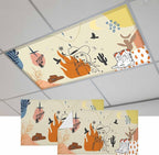 Fluorescent Light Covers for Ceiling Lights Boho Abstract Geometric Magnetic by Home+L6