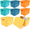 Hoolerry 8 Pieces Colorful Storage Bins