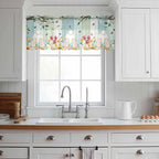 Easter Sheer Valances for Windows 42"x12", Light Filtering Kitchen Curtains - Image 3