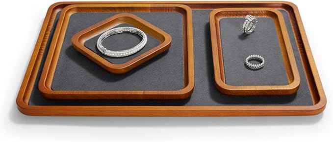 Solid Wood Jewelry Display Flat Tray