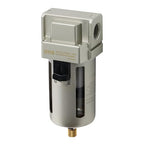 SNS 1/2" NPT Compressed Air Line Filter, 5 Micron Brass Element, Poly Bowl by SNS