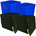 96 Pack Blue/black Absorb the echo Acoustic Foam Panel Wedge Studio by XIN%26LOG